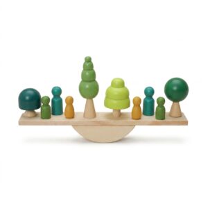 Wooden Forest Balance Toy | Montessori Stacking & Balancing Blocks for Toddlers
